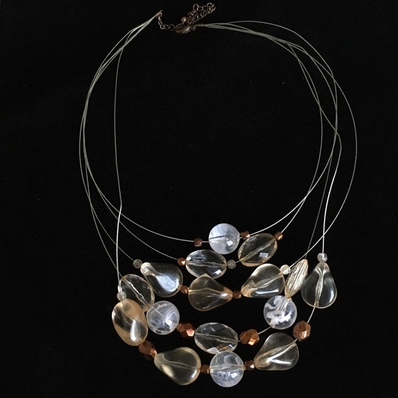 Multi Layered Fashion Jewelry Rock Beads Necklace - Picture 8 of 10